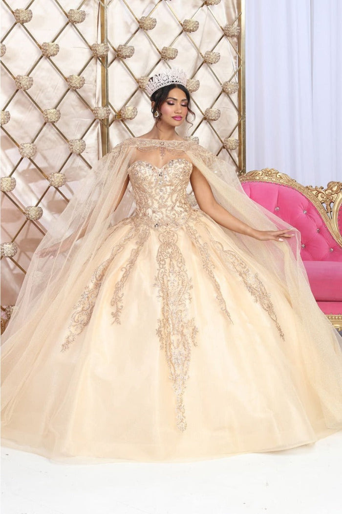 Layla K LK230 Sweetheart Glitter Tulle Quinceanera Long Gown