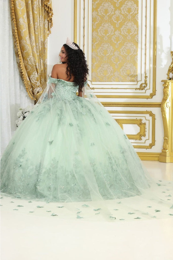 Layla K LK236 Sweetheart Lace up Back 3D Embellished Quince Gown