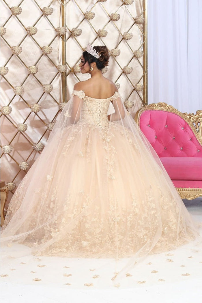 Layla K LK236 Sweetheart Lace up Back 3D Embellished Quince Gown