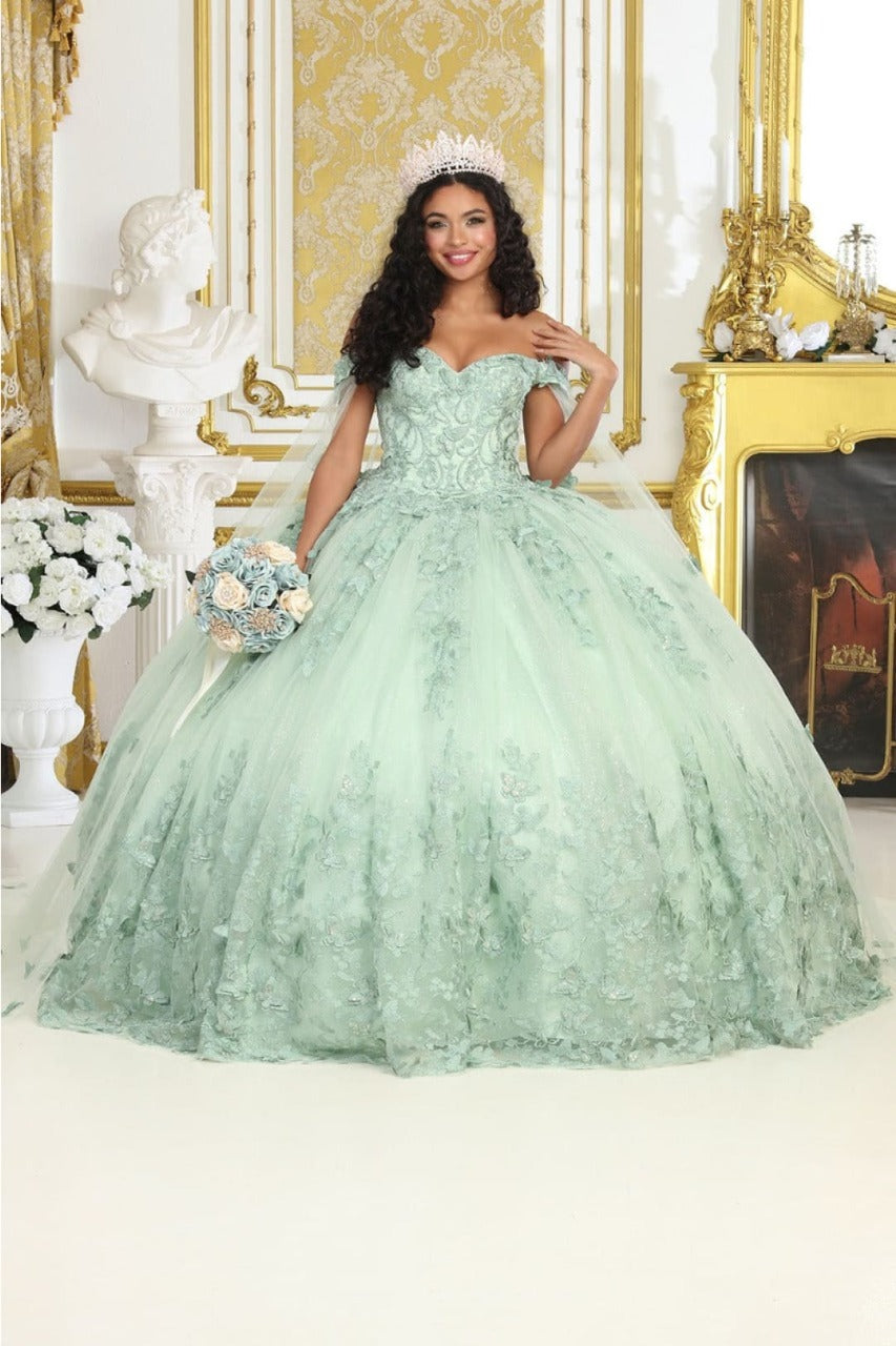 Layla K LK236 Sweetheart Lace up Back 3D Embellished Quince Gown