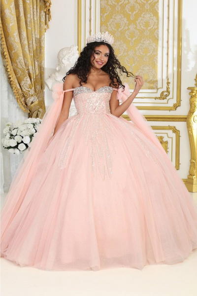 Layla K LK238 Beaded Blush Corset Back Quinceanera Gown - BLUSH / 4 - Dress