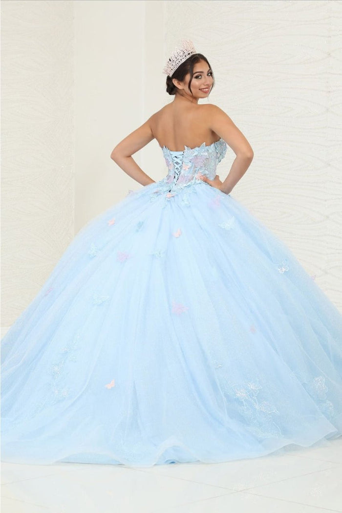 Quinceanera Ball Gown Corset Glitter Sweet 16 Dress by Layla K LK246