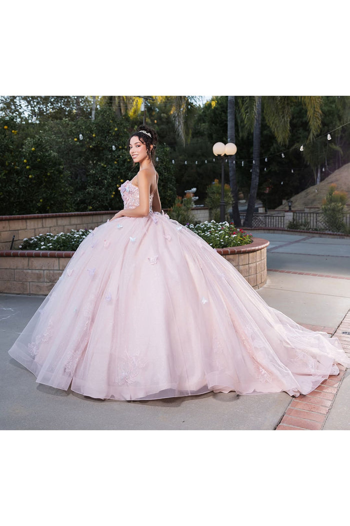 Quinceanera Ball Gown Corset Glitter Sweet 16 Dress by Layla K LK246