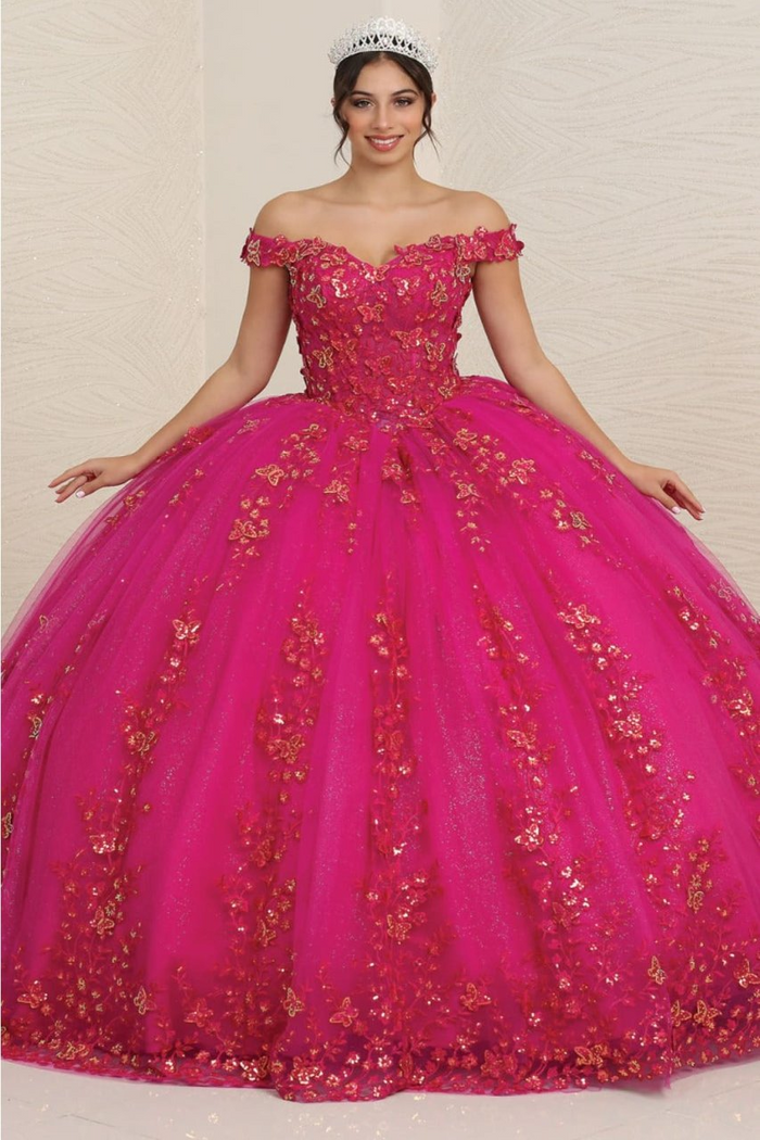 Layla K LK252 Sweetheart Corset Embroidered Sweet 16 Ball Gown