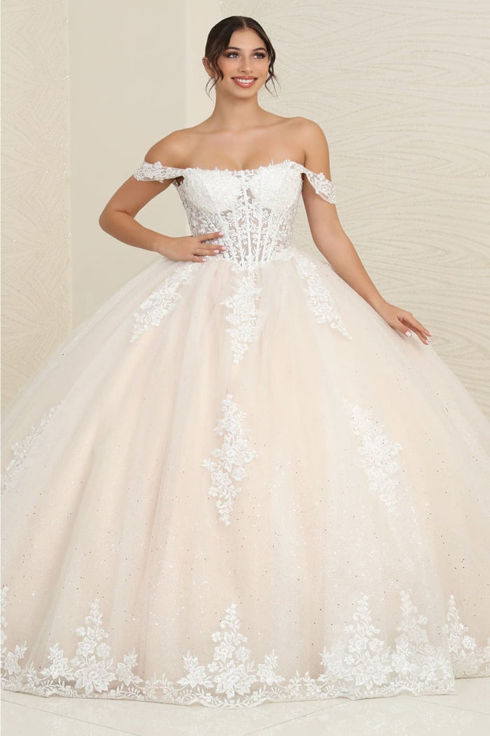 Layla K LK253 Corset Bodice Ivory/Nude Wedding Gown