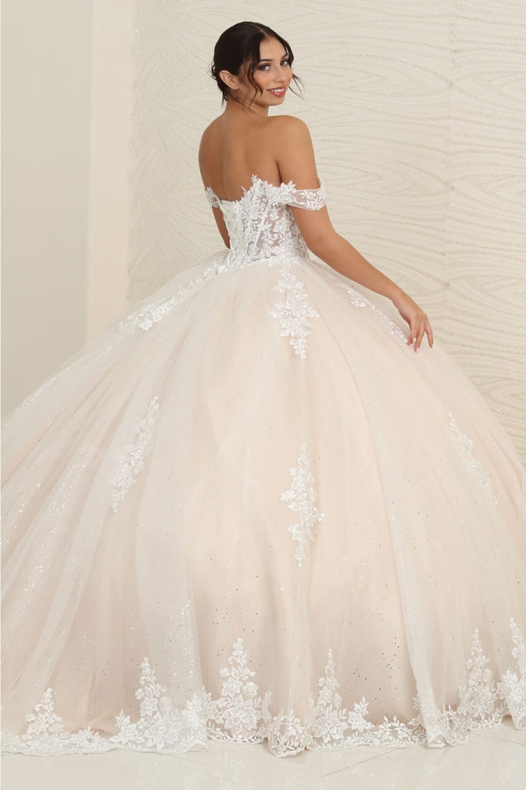 Layla K LK253 Corset Bodice Ivory/Nude Wedding Gown