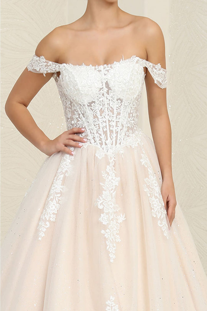 Layla K LK253 Corset Bodice Ivory/Nude Wedding Gown