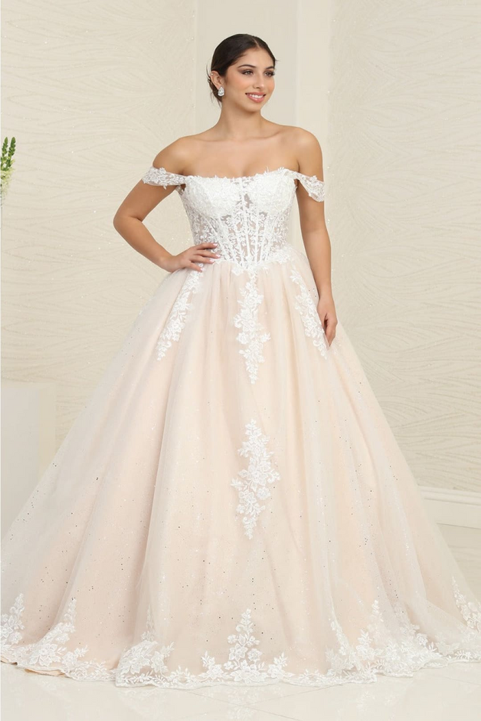 Layla K LK253 Corset Bodice Ivory/Nude Wedding Gown