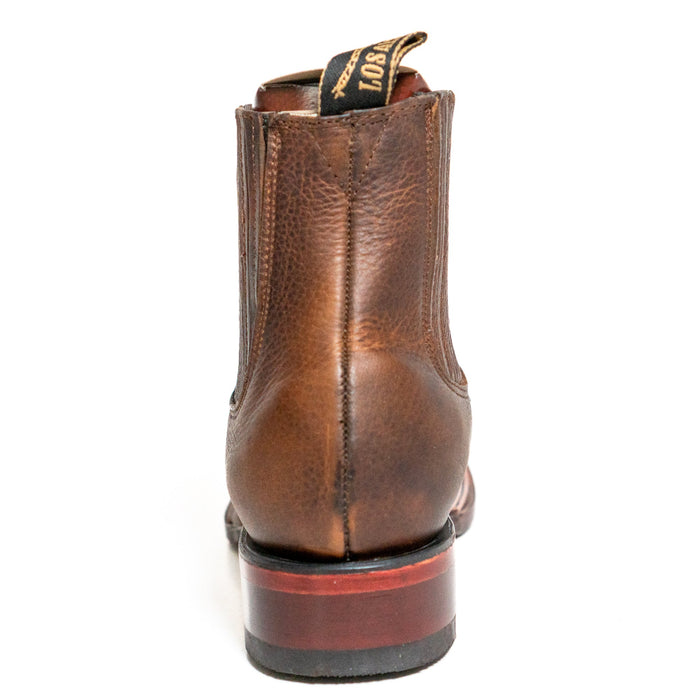 Los Altos Men's Boot Wide Square Toe Rage Walnut Leather Sole - Rage Walnut