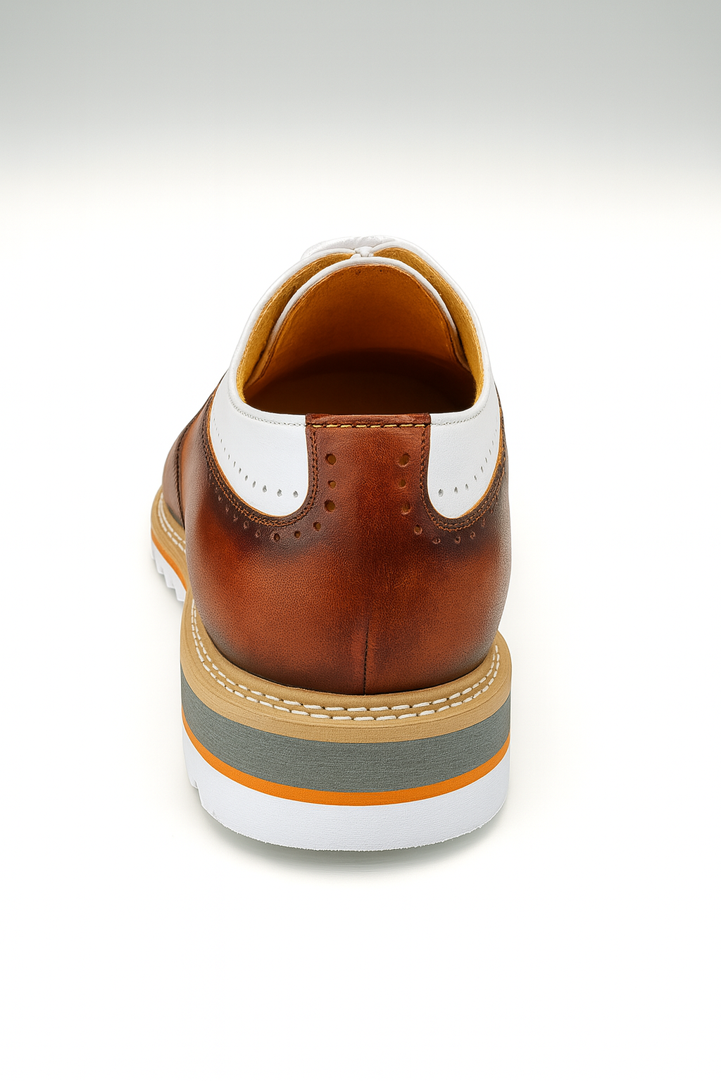 Stylish Two-Tone Brogue Oxford