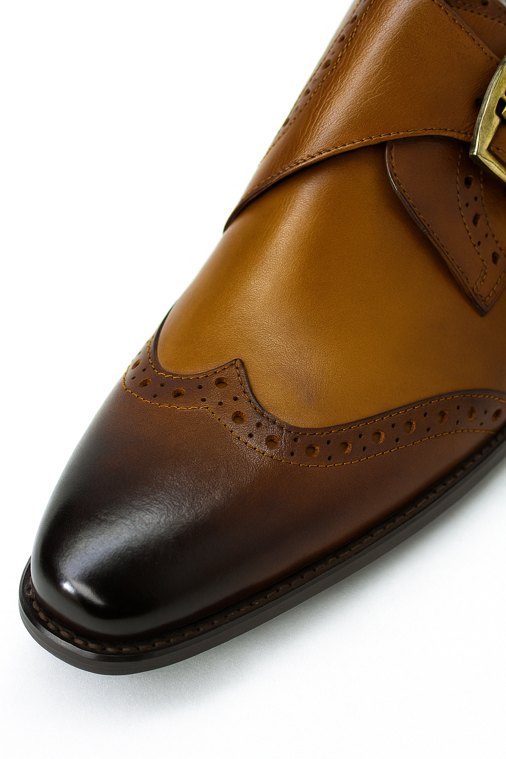 Burnished Wingtip Monk Strap KS099-710