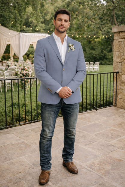 Light Tan Western Blazer - Sand Color