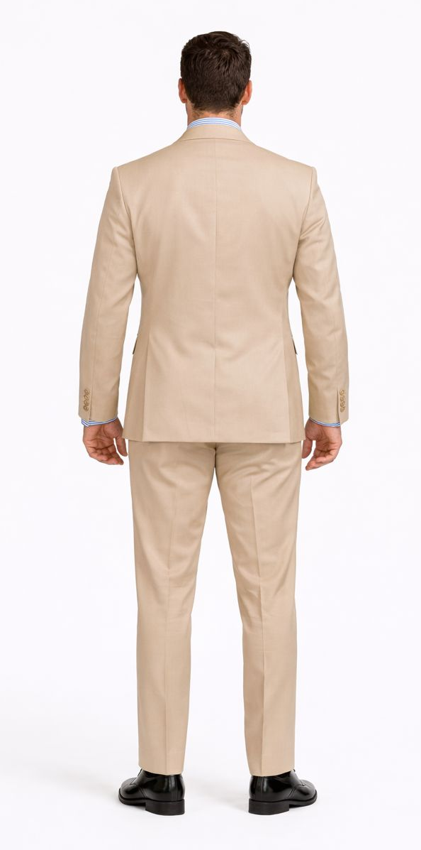 Linen Suit - Mens Summer Suits Tan 2 Button Color - Beach Wedding