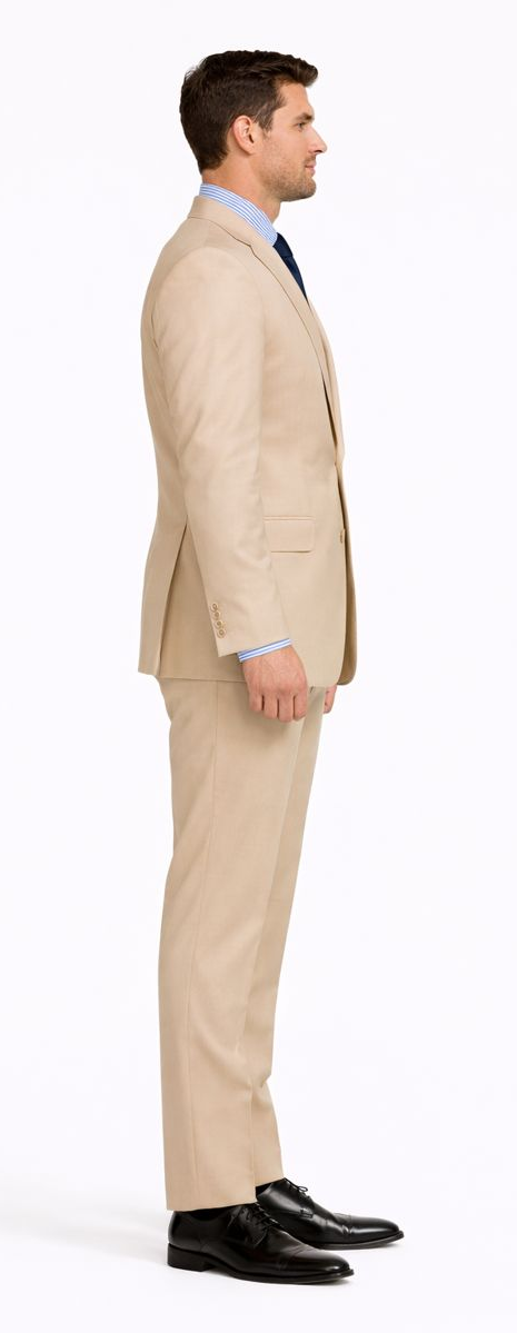 Linen Suit - Mens Summer Suits Tan 2 Button Color - Beach Wedding
