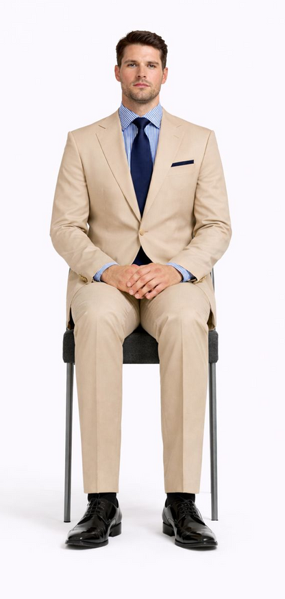 Linen Suit - Mens Summer Suits Tan 2 Button Color - Beach Wedding