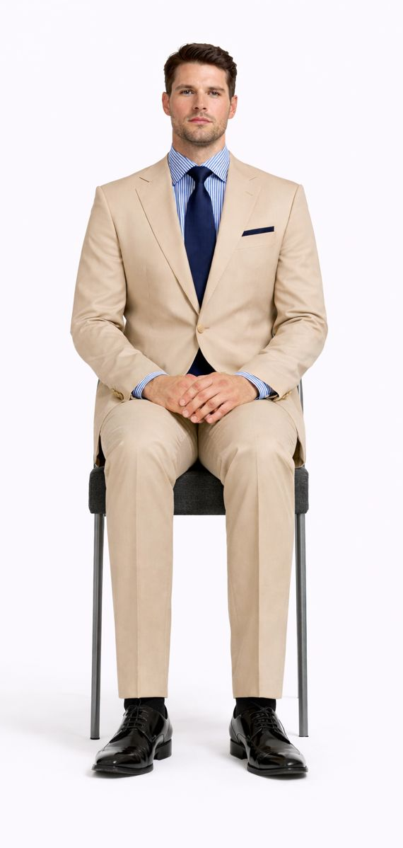 Linen Suit - Mens Summer Suits Tan 2 Button Color - Beach Wedding