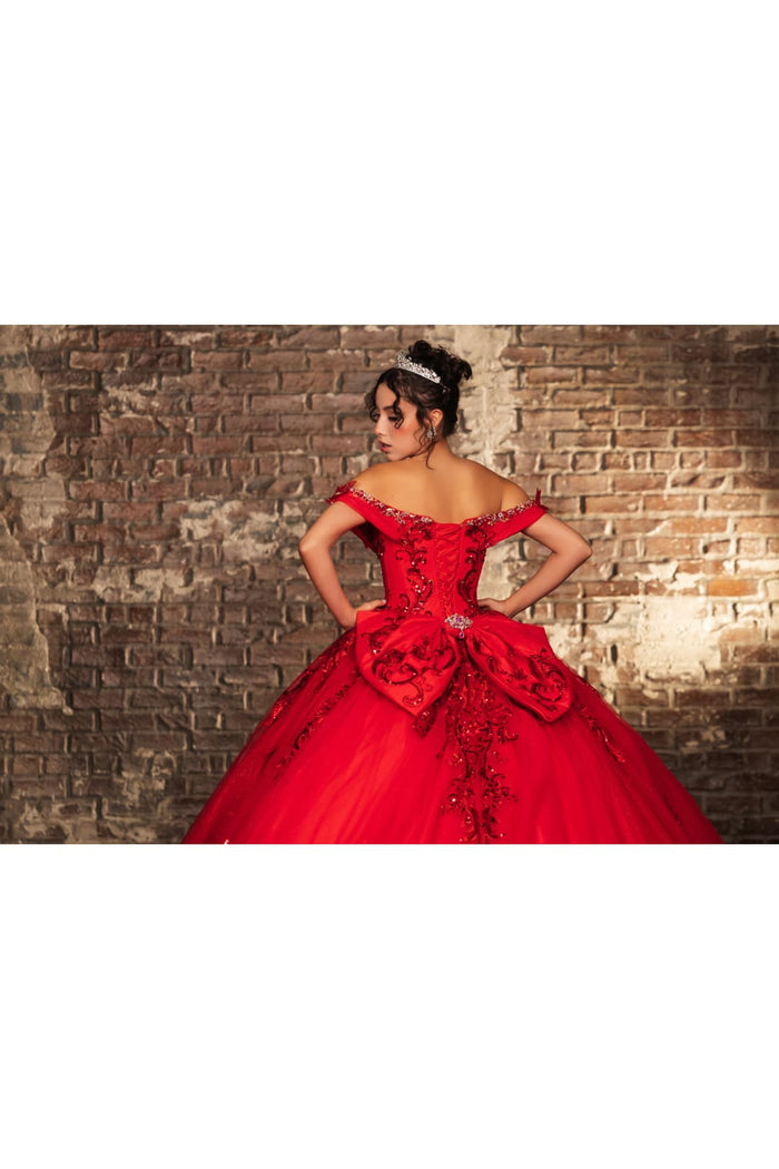 Long Gala Dress Sweetheart Sequin Quince Gown By Layla K LK274