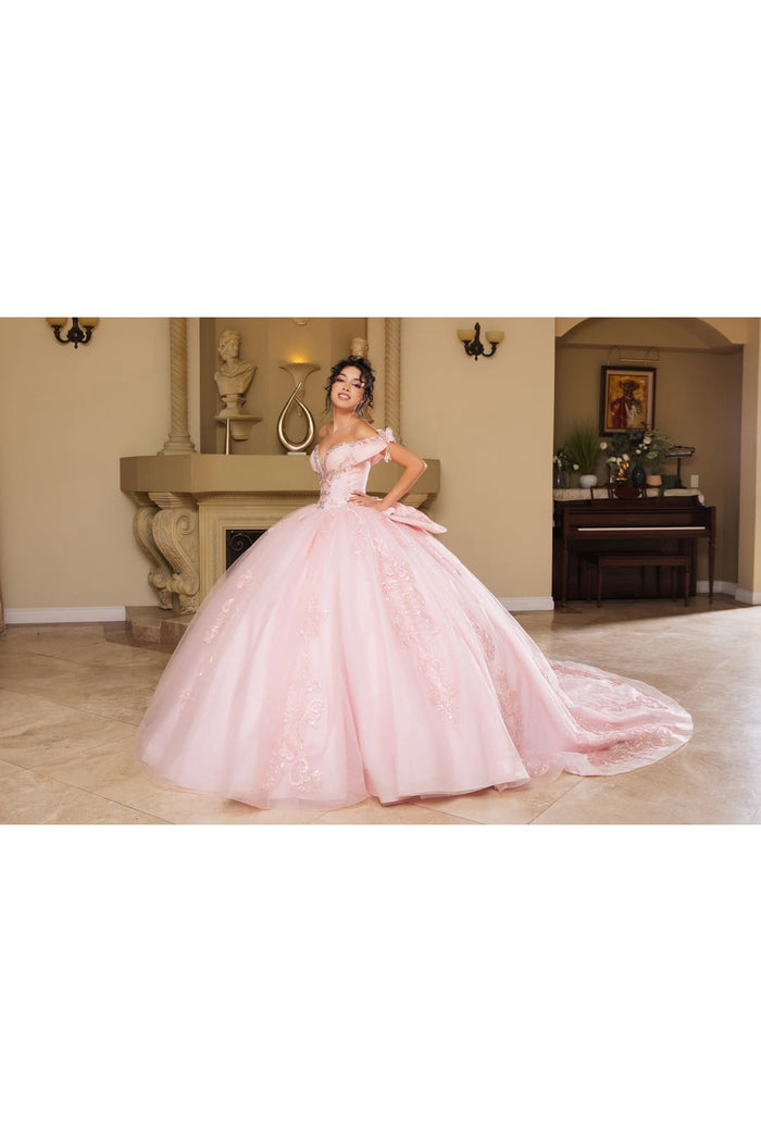 Long Gala Dress Sweetheart Sequin Quince Gown By Layla K LK274