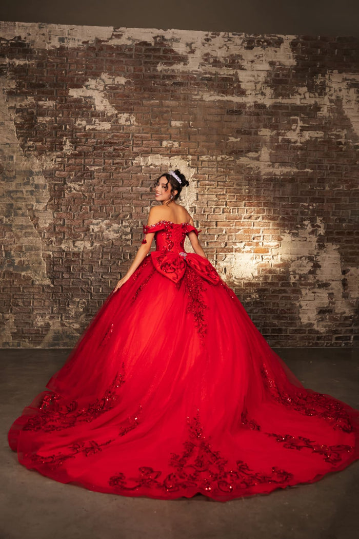 Long Gala Dress Sweetheart Sequin Quince Gown By Layla K LK274