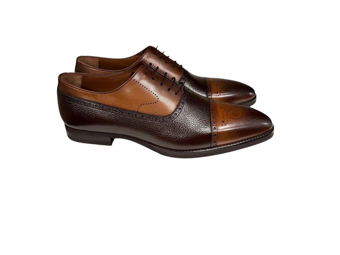 P0005225 -Lord -Two Tone Lace up-Brown+Tan