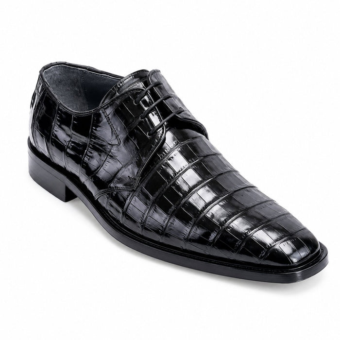 Los Altos Black Genuine All-Over Crocodile Shoe ~ World Best Alligator ~ Gator Skin Belly Shoe