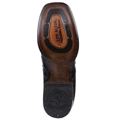 Los Altos Men's Square Toe Ostrich Short Boots LAB-82BV03