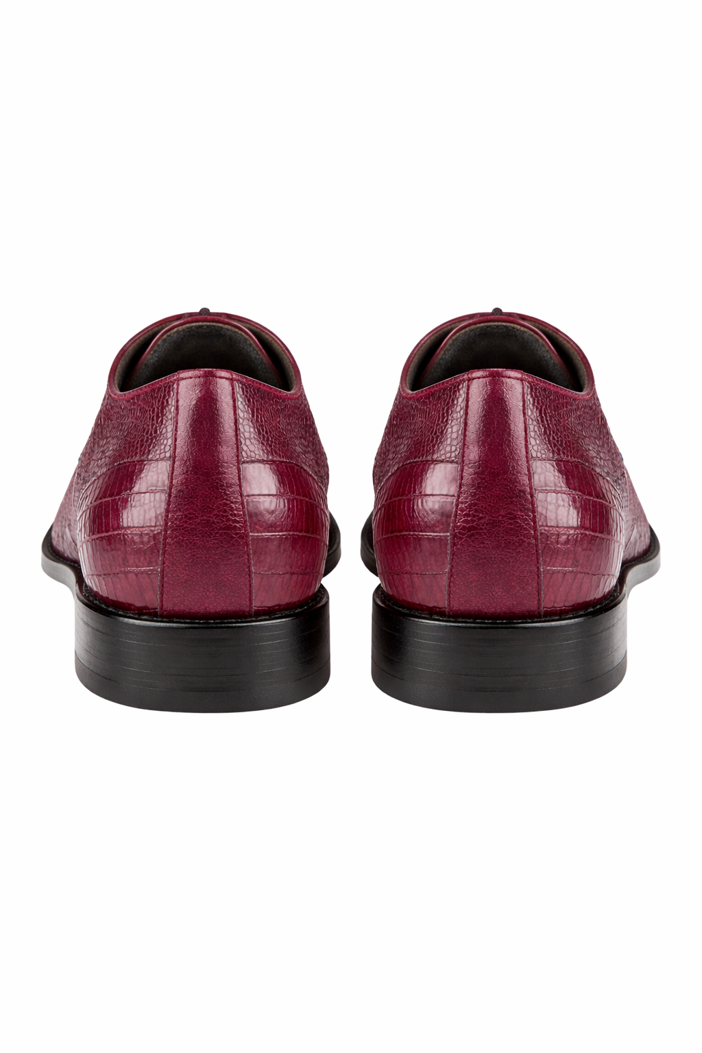Los Altos Burgundy Caiman Belly & Teju Lizard Cap Toe Oxford Men's Lace Up Shoes