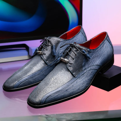 Marco Di Milano Lucca: Navy Leather Dress Shoe