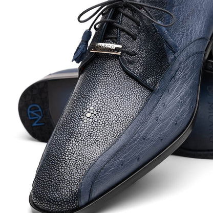 Marco Di Milano Lucca: Navy Leather Dress Shoe