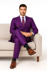 mens-designer-modern-fit-double-breasted-wool-suit-with-gold-buttons-in-purple