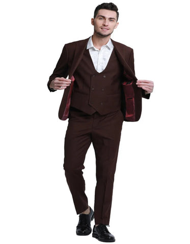 Brown Wedding Suit - Jacket + Pants - Brown Tuxedo - Brown Groomsmen Suit