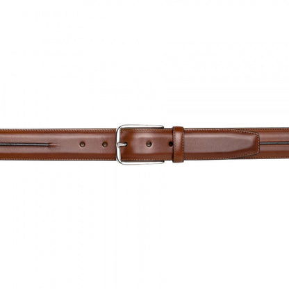 Mezlan Center-Piped Calfskin Belt