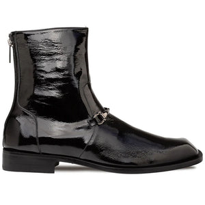 Mezlan Buscemi Hi-Shine Ornament Boot Black (21739)