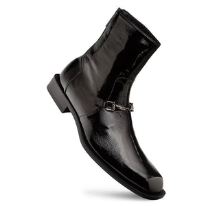 Mezlan Buscemi Hi-Shine Ornament Boot Black (21739)