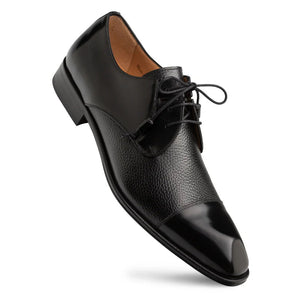Mezlan Capello Hi-Shine/Calf Derby - Black