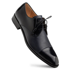 Mezlan Capello Hi-Shine/Calf Derby - Blue