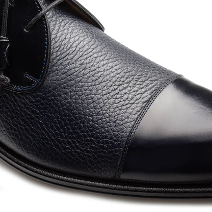 Mezlan Capello Hi-Shine/Calf Derby - Blue