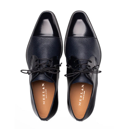Mezlan Capello Hi-Shine/Calf Derby - Blue