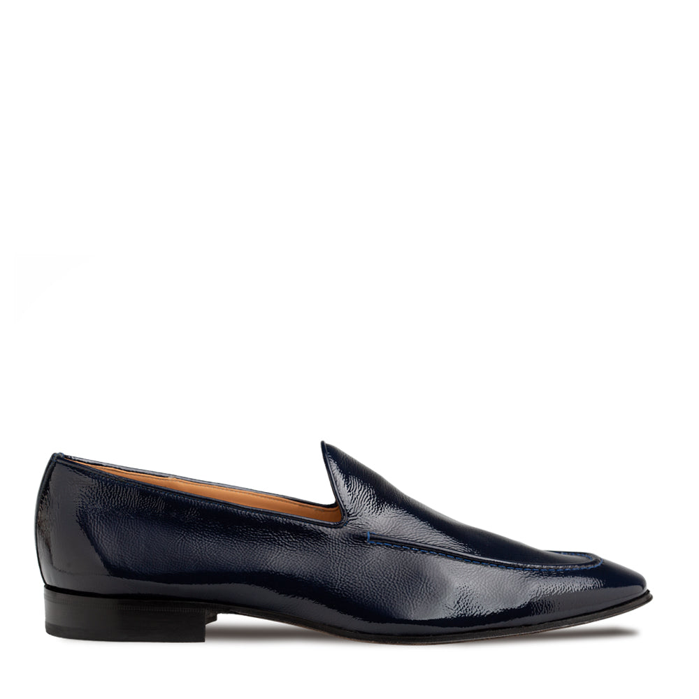 Mezlan Hi-Shine Apron Loafer - Luxury Italian Leather Slip-On