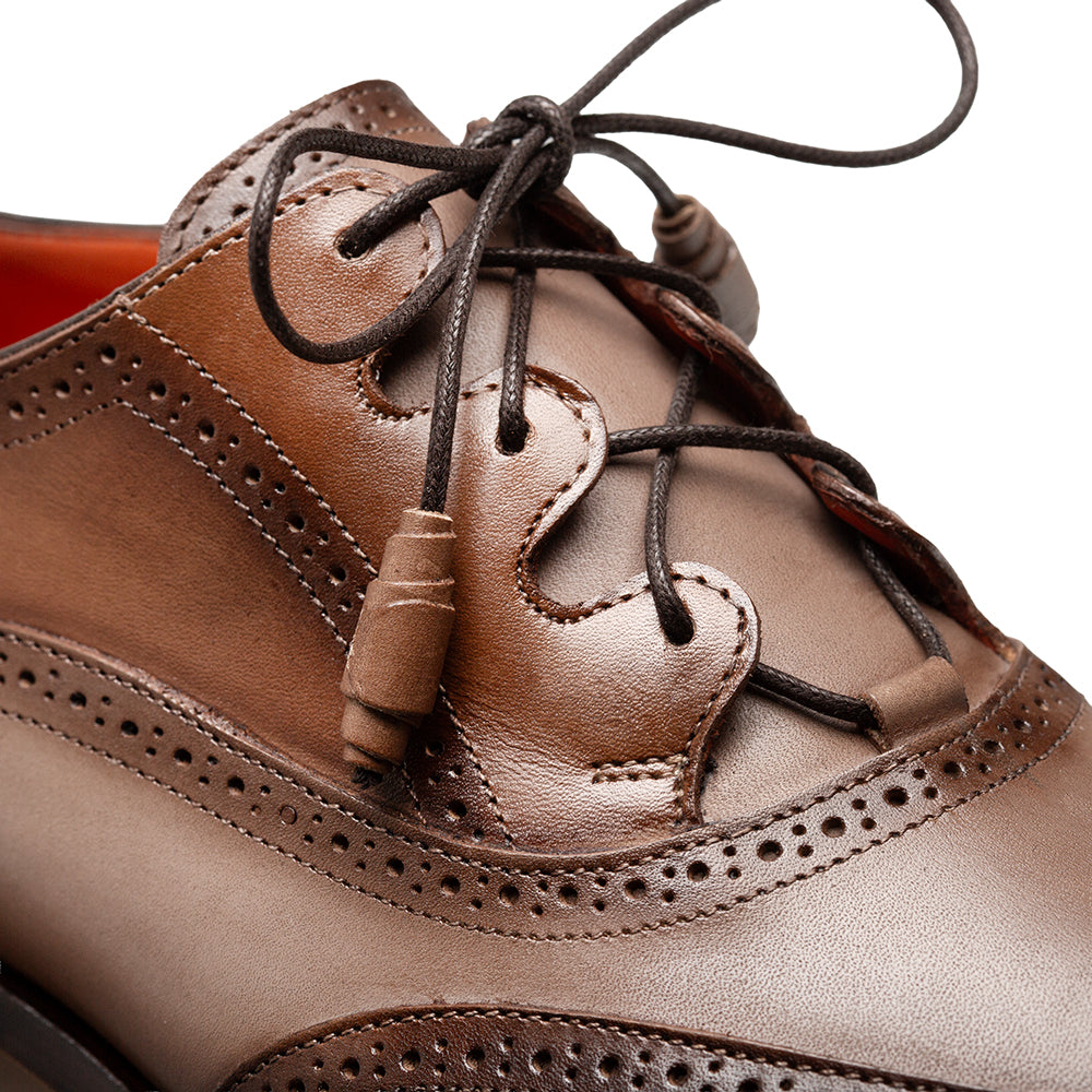 Mezlan Wingtip Derby: Two-Tone Leather Luxury