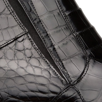 Mezlan Belucci Alligator Zipper Boots Black (3663-J)