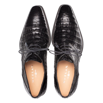 Mezlan Giovane Crocodile Derby - Luxury Men's Dress Shoe