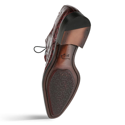 Mezlan Cratos Crocodile Derby - Luxury Leather Dress Shoe