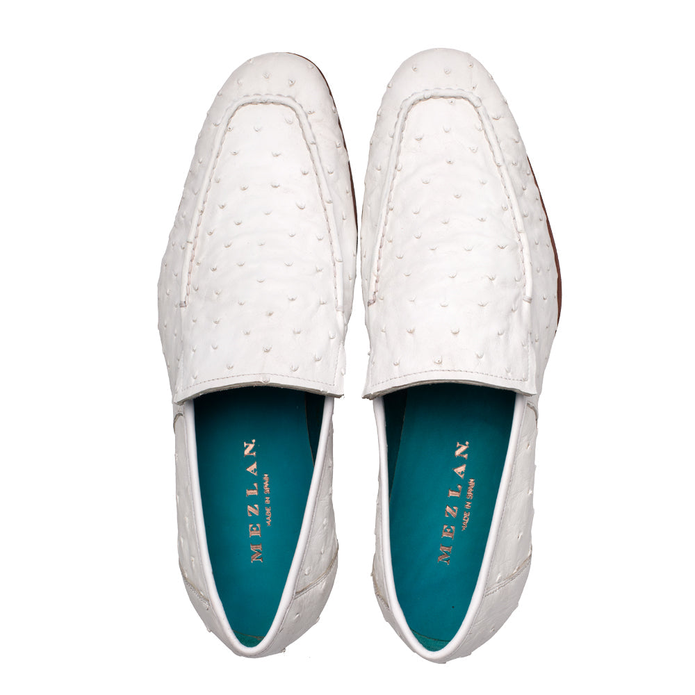 Mezlan Menor Ostrich Slip-On: Luxury Cognac Loafers