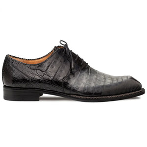Mezlan Westside Two-Tone Crocodile Oxford Pearl Grey / Black (50172-F)