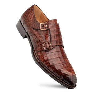 Mezlan Doyers Crocodile Double Monk Strap Sport (50176-F)