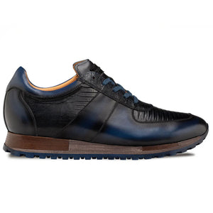 Mezlan Greenwich Calf/Lizard Sneaker - Blue