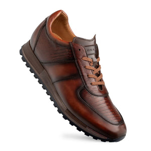 Mezlan Greenwich Calf/Lizard Sneaker - Tan