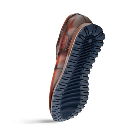 Mezlan Greenwich Sneaker: Calf & Lizard Leather - Luxury Shoe