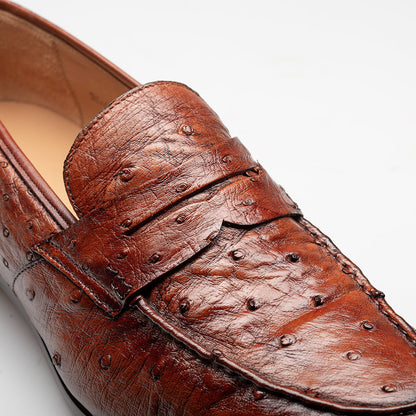 Mezlan Nogales Ostrich Penny Loafer